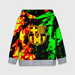 Толстовка-худи детская Barcelona огненное лого, цвет: 3D-меланж