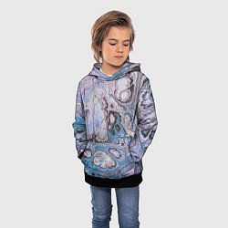 Толстовка-худи детская Абстрактный узор, цвет: 3D-черный — фото 2