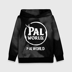 Толстовка-худи детская Palworld glitch на темном фоне, цвет: 3D-черный