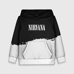 Толстовка-худи детская Nirvana текстура, цвет: 3D-белый