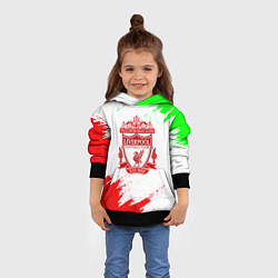 Толстовка-худи детская Liverpool краски спорт, цвет: 3D-черный — фото 2
