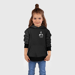 Толстовка-худи детская Mitsubishi - carbon and metal, цвет: 3D-черный — фото 2