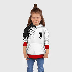 Толстовка-худи детская Juventus sport black geometry, цвет: 3D-красный — фото 2