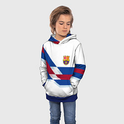 Толстовка-худи детская Barcelona geometry sports, цвет: 3D-синий — фото 2