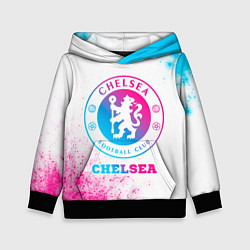 Толстовка-худи детская Chelsea neon gradient style, цвет: 3D-черный