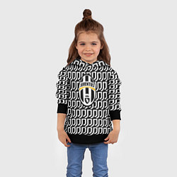 Толстовка-худи детская Juventus pattern fc, цвет: 3D-черный — фото 2