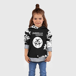 Толстовка-худи детская Обитель зла текстура краски, цвет: 3D-меланж — фото 2