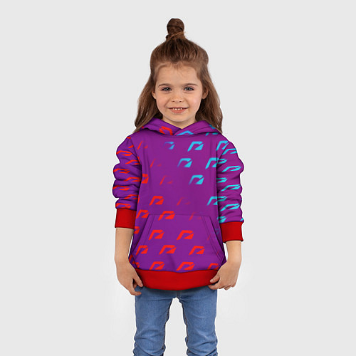 Детская толстовка НФС лого градиент текстура / 3D-Красный – фото 4
