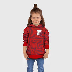 Толстовка-худи детская Hoffenheim отпечатки, цвет: 3D-красный — фото 2