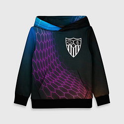 Толстовка-худи детская Sevilla футбольная сетка, цвет: 3D-черный