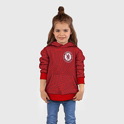 Толстовка-худи детская Chelsea отпечатки, цвет: 3D-красный — фото 2