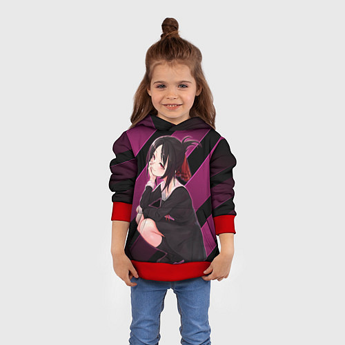 Детская толстовка Кагуя из Kaguya sama wa Kokurasetai / 3D-Красный – фото 4