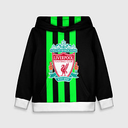 Толстовка-худи детская Liverpool line green, цвет: 3D-белый