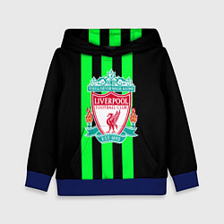 Толстовка-худи детская Liverpool line green, цвет: 3D-синий