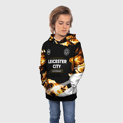 Детская толстовка Leicester City legendary sport fire / 3D-Черный – фото 3