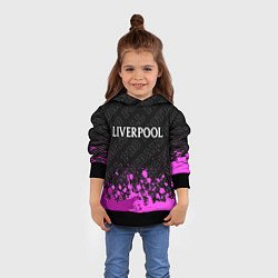 Толстовка-худи детская Liverpool pro football посередине, цвет: 3D-черный — фото 2
