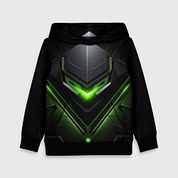 Детская толстовка Green and black abstract style