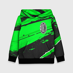 Толстовка-худи детская AC Milan sport green, цвет: 3D-черный