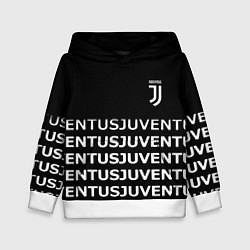 Толстовка-худи детская Juventus pattern fc club steel, цвет: 3D-белый