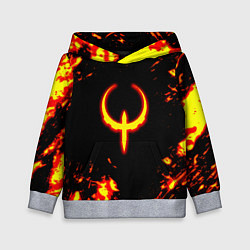 Толстовка-худи детская Quake fire logo, цвет: 3D-меланж