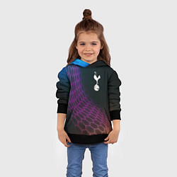 Толстовка-худи детская Tottenham футбольная сетка, цвет: 3D-черный — фото 2