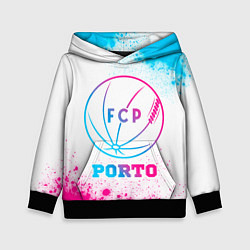 Толстовка-худи детская Porto neon gradient style, цвет: 3D-черный