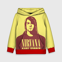 Толстовка-худи детская Kurt Cobain Nirvana, цвет: 3D-красный