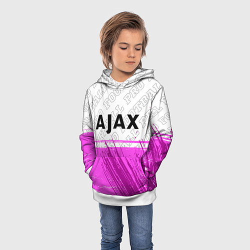 Детская толстовка Ajax pro football посередине / 3D-Белый – фото 3