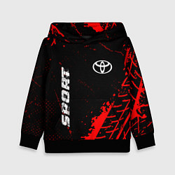 Толстовка-худи детская Toyota red sport tires, цвет: 3D-черный