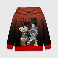 Толстовка-худи детская Delicious in Dungeon, цвет: 3D-красный