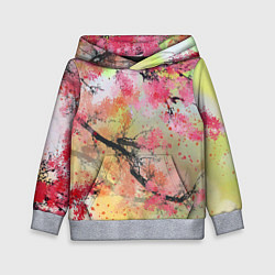 Толстовка-худи детская Japan sakura, цвет: 3D-меланж
