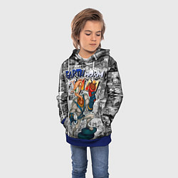 Толстовка-худи детская Jim comix, цвет: 3D-синий — фото 2