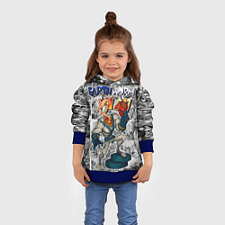 Толстовка-худи детская Jim comix, цвет: 3D-синий — фото 2