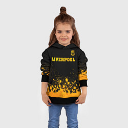 Толстовка-худи детская Liverpool - gold gradient посередине, цвет: 3D-черный — фото 2