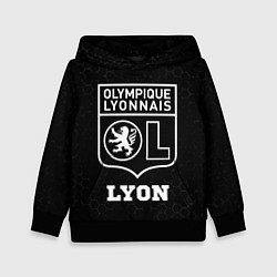 Толстовка-худи детская Lyon sport на темном фоне, цвет: 3D-черный