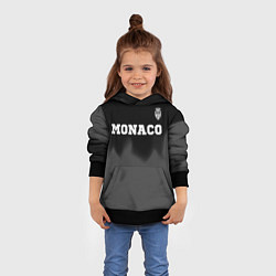 Толстовка-худи детская Monaco sport на темном фоне посередине, цвет: 3D-черный — фото 2