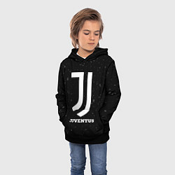 Толстовка-худи детская Juventus sport на темном фоне, цвет: 3D-черный — фото 2