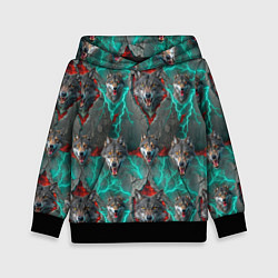 Детская толстовка Паттерн из волков эпично