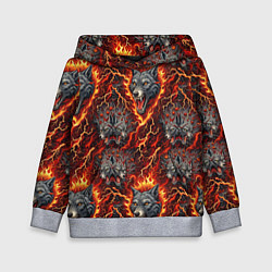 Детская толстовка Волки эпичный паттерн