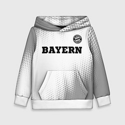 Толстовка-худи детская Bayern sport на светлом фоне посередине, цвет: 3D-белый