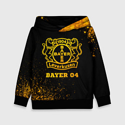 Толстовка-худи детская Bayer 04 - gold gradient, цвет: 3D-черный