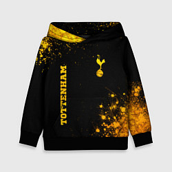 Толстовка-худи детская Tottenham - gold gradient вертикально, цвет: 3D-черный