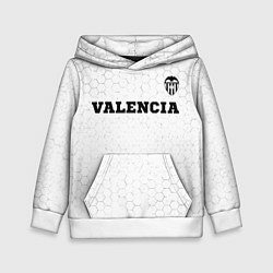 Толстовка-худи детская Valencia sport на светлом фоне посередине, цвет: 3D-белый