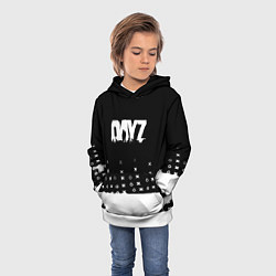 Толстовка-худи детская Dayz game pattern logo, цвет: 3D-белый — фото 2