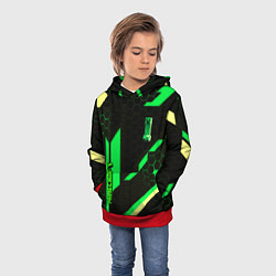 Толстовка-худи детская Minecraft creeper game pattern, цвет: 3D-красный — фото 2