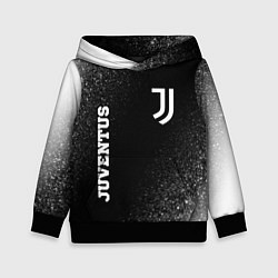 Толстовка-худи детская Juventus sport на темном фоне вертикально, цвет: 3D-черный