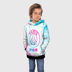 Толстовка-худи детская PSG neon gradient style, цвет: 3D-черный — фото 2