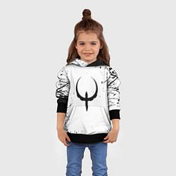 Толстовка-худи детская Квейк краски текстура гейм, цвет: 3D-черный — фото 2