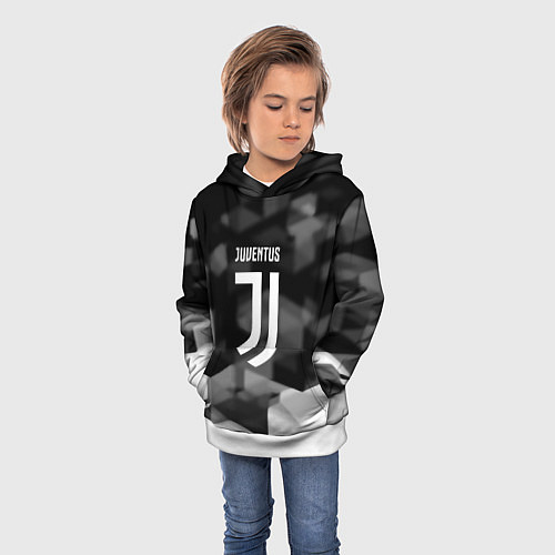 Детская толстовка Juventus geometry fc / 3D-Белый – фото 3