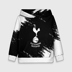 Толстовка-худи детская ФК Тоттенхэм краски, цвет: 3D-белый